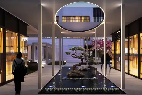 景观设计_南京漫心酒店景观花园